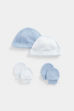 
                        
                          Load image into Gallery viewer, Mothercare My First Blue Hat and Mitts - 2 Pack
                        
                      