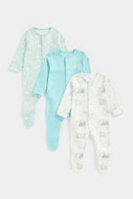 
                        
                          Load image into Gallery viewer, Mothercare Winter Bear Sleepsuits - 3 Pack
                        
                      