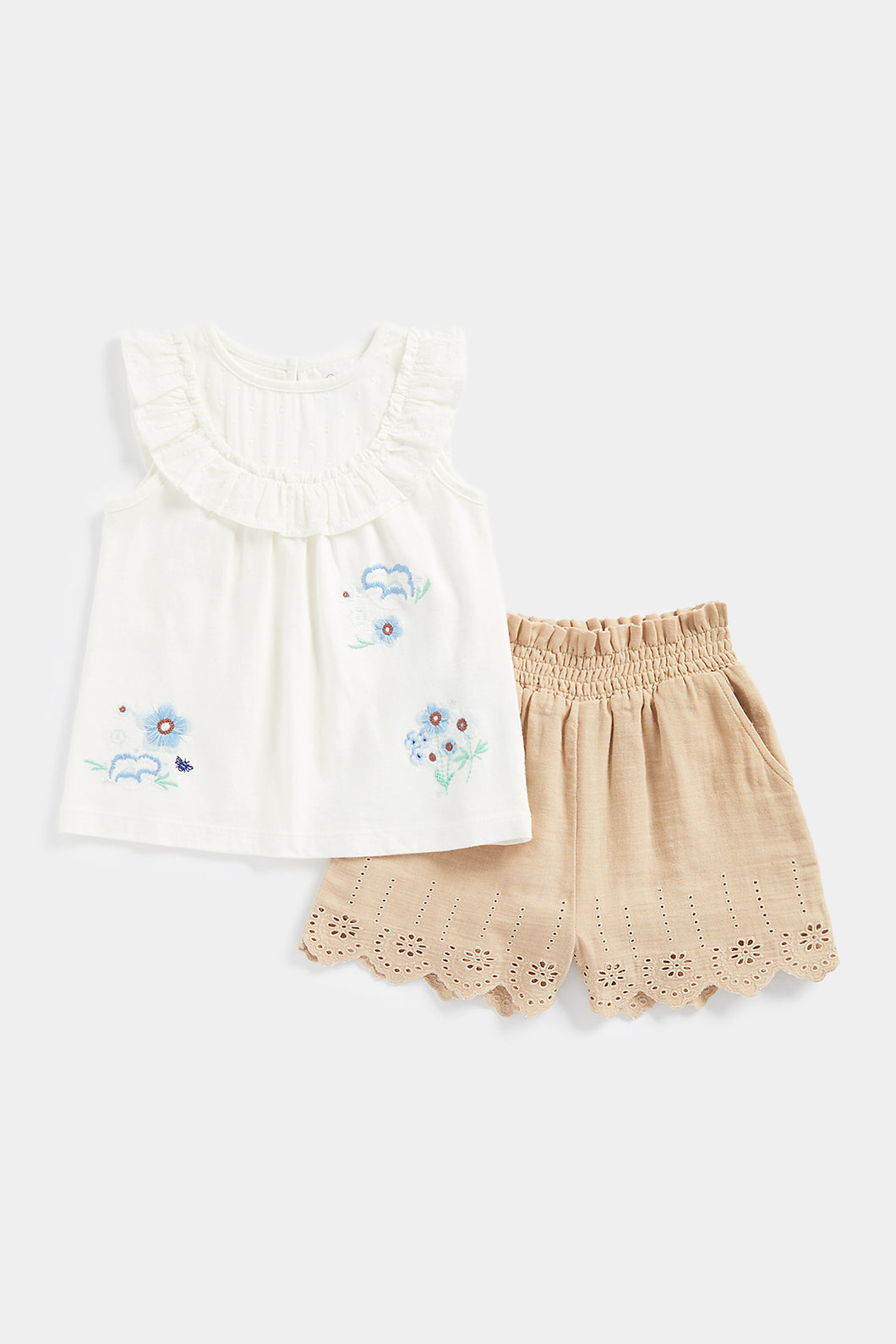 Mothercare Embroidered T-Shirt And Shorts Set