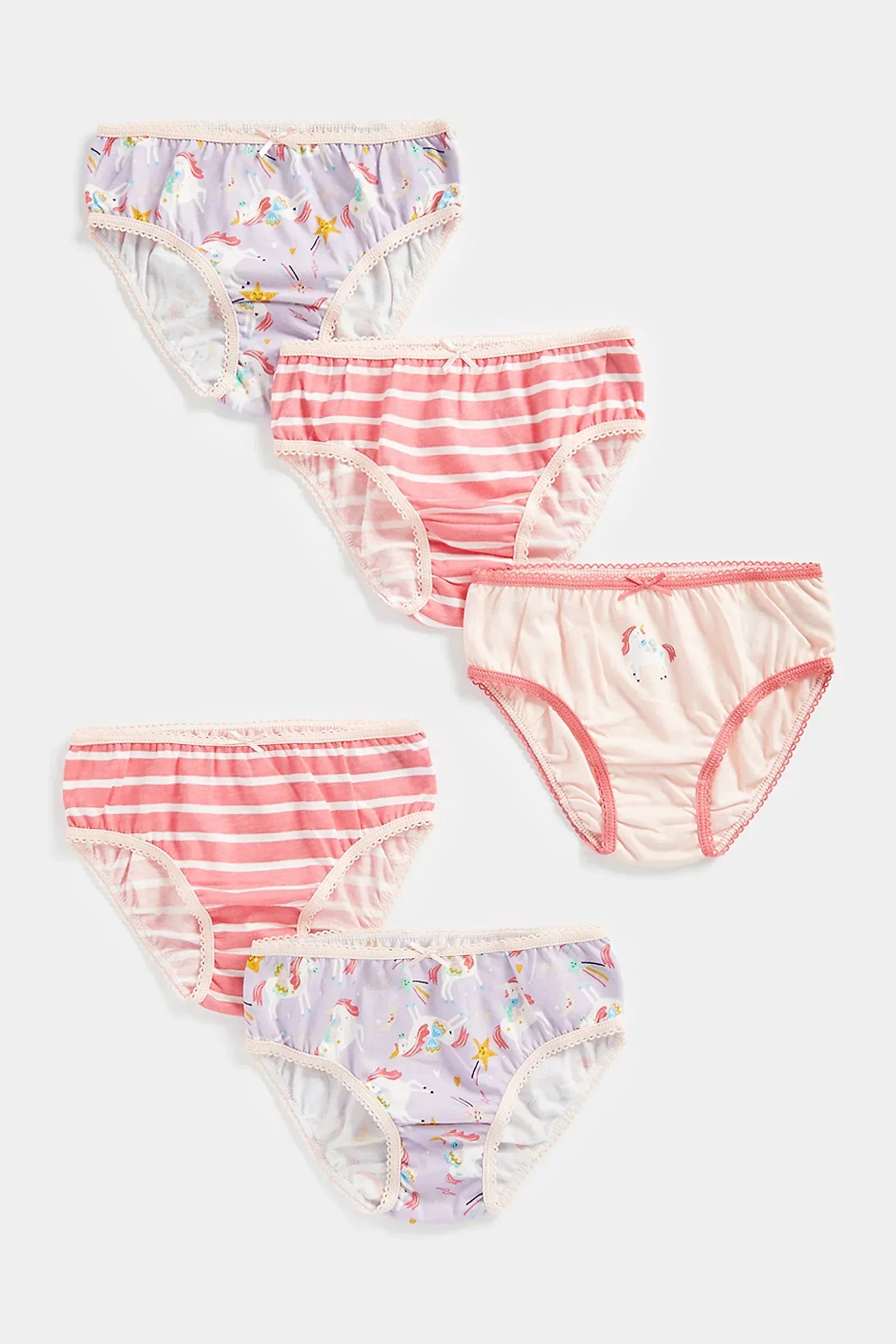 Mothercare Pixel Flower Briefs - 5 Pack main image 1