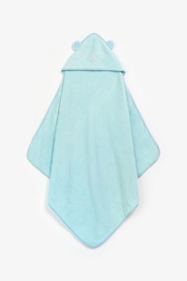 Mothercare Bear Luxury Cuddle 'N' Dry Hooded Towel Blue 1