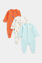 
                        
                          Load image into Gallery viewer, Mothercare Digger Sleepsuits - 3 Pack
                        
                      