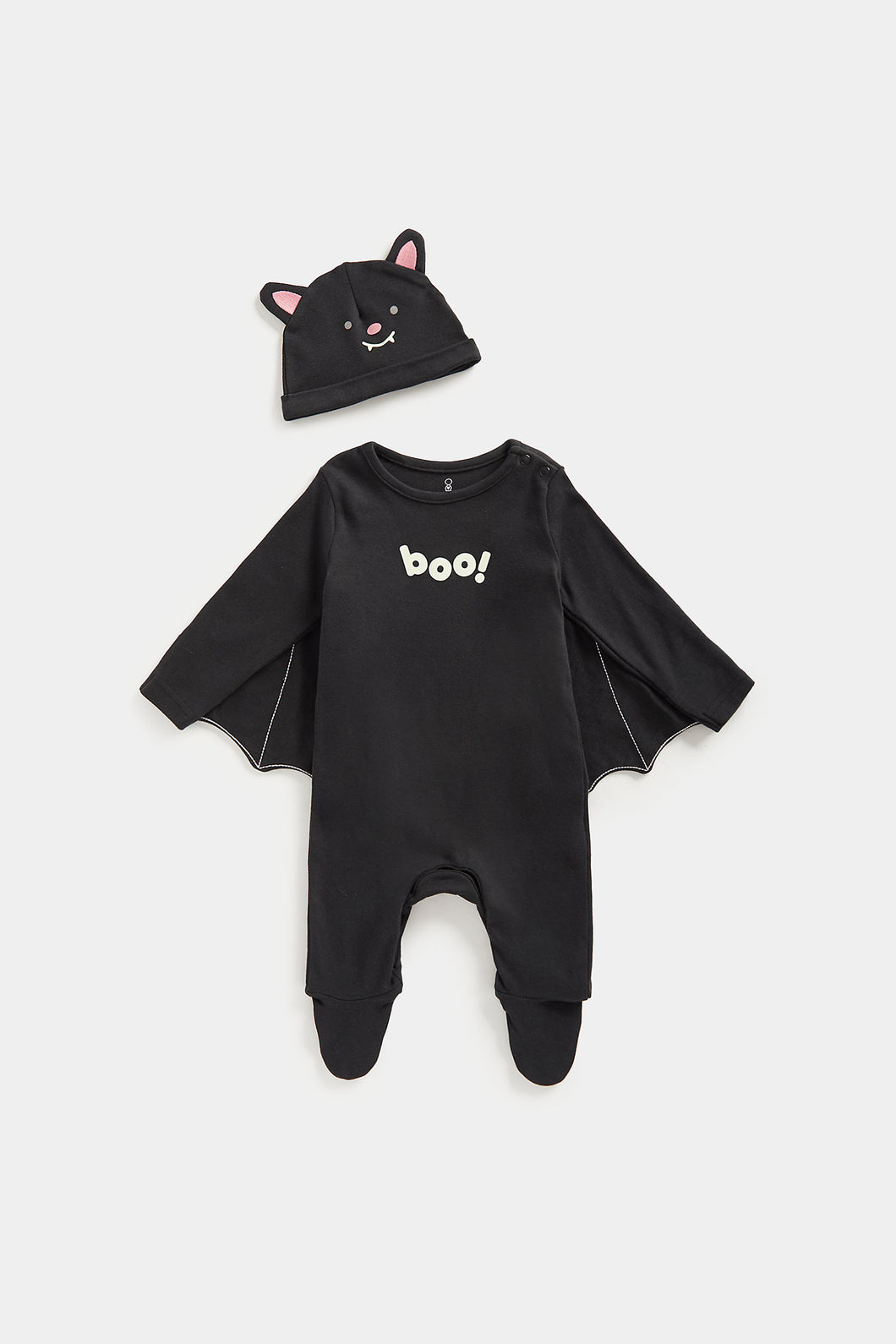 Mothercare Halloween Bat All-in-One and Hat Set