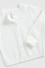 
                        
                          Load image into Gallery viewer, Mothercare White Pointelle Knitted Cardigan
                        
                      