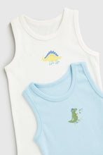 
                        
                          Load image into Gallery viewer, Mothercare Dinosaur Sleeveless Vests - 2 Pack
                        
                      