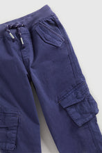 
                        
                          Load image into Gallery viewer, Mothercare Navy Cargo Trousers
                        
                      