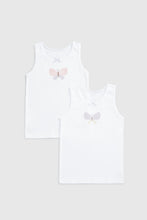 
                        
                          Load image into Gallery viewer, Mothercare Butterfly Sleeveless Vests - 2 Pack
                        
                      