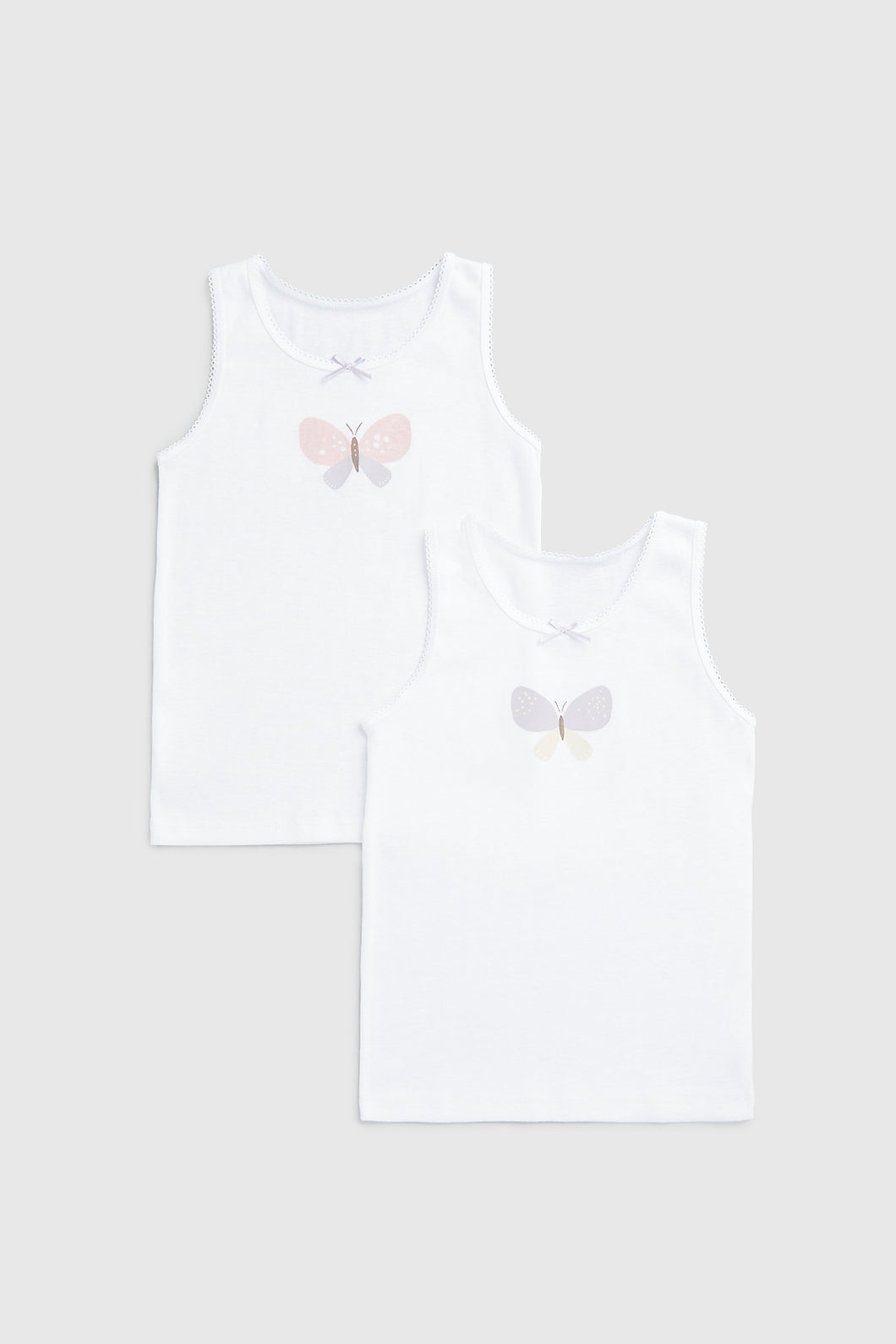Mothercare Butterfly Sleeveless Vests - 2 Pack