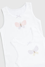 
                        
                          Load image into Gallery viewer, Mothercare Butterfly Sleeveless Vests - 2 Pack
                        
                      