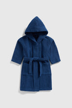 
                        
                          Load image into Gallery viewer, Mothercare Navy Towelling Hooded Robe
                        
                      