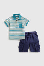 
                        
                          Load image into Gallery viewer, Mothercare Polo Shirt And Shorts Set
                        
                      