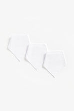 
                        
                          Load image into Gallery viewer, Mothercare Newborn White Dribbler Bibs - 3 Pack
                        
                      