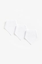 Load image into Gallery viewer, Mothercare Newborn White Dribbler Bibs - 3 Pack