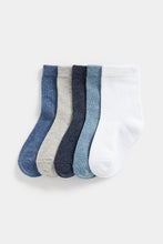 
                        
                          Load image into Gallery viewer, Mothercare Blue Socks - 5 Pack
                        
                      