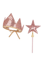 
                        
                          Load image into Gallery viewer, Moi Mili Pink Sequins Crown and Wand Magic Set 4
                        
                      