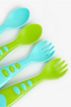 將圖片載入圖庫檢視器 Mothercare Easy Grip Spoon And Fork Set 4 Pieces Blue 2