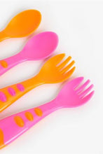 將圖片載入圖庫檢視器 Mothercare Easy Grip Spoon And Fork Set 4 Pieces Pink 2