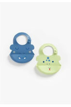 
                        
                          Load image into Gallery viewer, Mothercare Faces Crumb Catcher Silicone Bibs 2 Pack 1
                        
                      