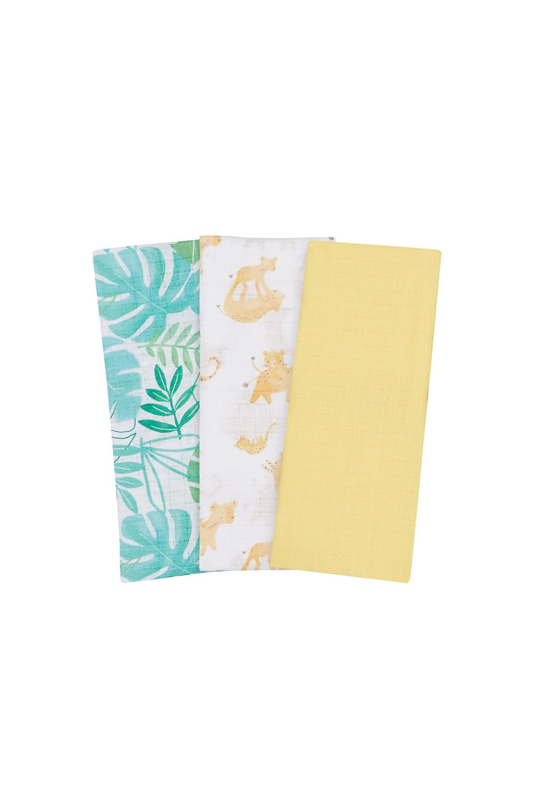 Buy Mothercare Sleepy Safari Muslin Cloths 3 Pack Online mothercare
