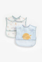 
                        
                          Load image into Gallery viewer, Mothercare You Me And The Sea Toddler Crumb Catcher Bibs 2 Pack 2
                        
                      