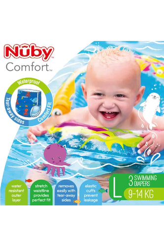 Nuby Comfort Swimming Diapers Large 9 14 Kg Boy