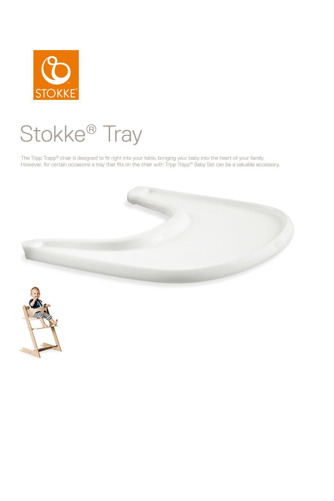 Stokke tray installation clearance