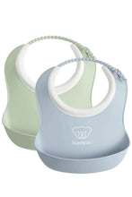 
                        
                          Load image into Gallery viewer, BabyBjörn Small Baby Bib 2PK - Powder Green/ Powder Blue
                        
                      