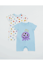 
                        
                          Load image into Gallery viewer, NotTooBig Bamboo Romper Monster - 2 Pack
                        
                      