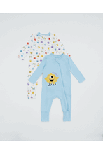
                        
                          Load image into Gallery viewer, NotTooBig Bamboo Sleepsuits Monster - 2 Pack
                        
                      