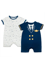 
                        
                          Load image into Gallery viewer, Not Too Big Bamboo Rompers Pilot - 2 Pack
                        
                      