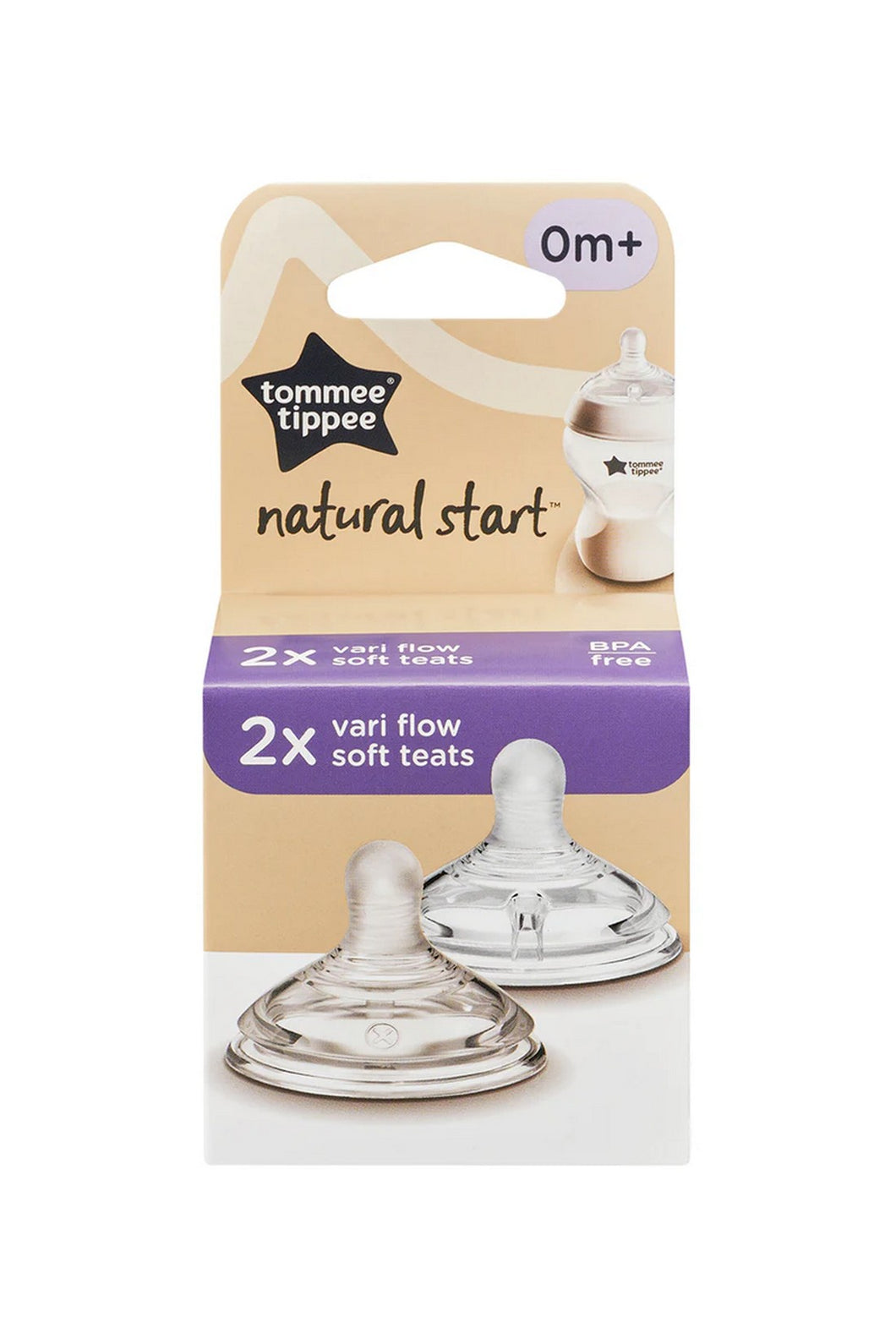 Tommee Tippee Natural start vary flow soft teat 2-Pk