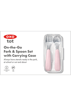
                        
                          Load image into Gallery viewer, OXO Tot On-The-Go Fork And Spoon Set Blossom - Online Exclusive
                        
                      