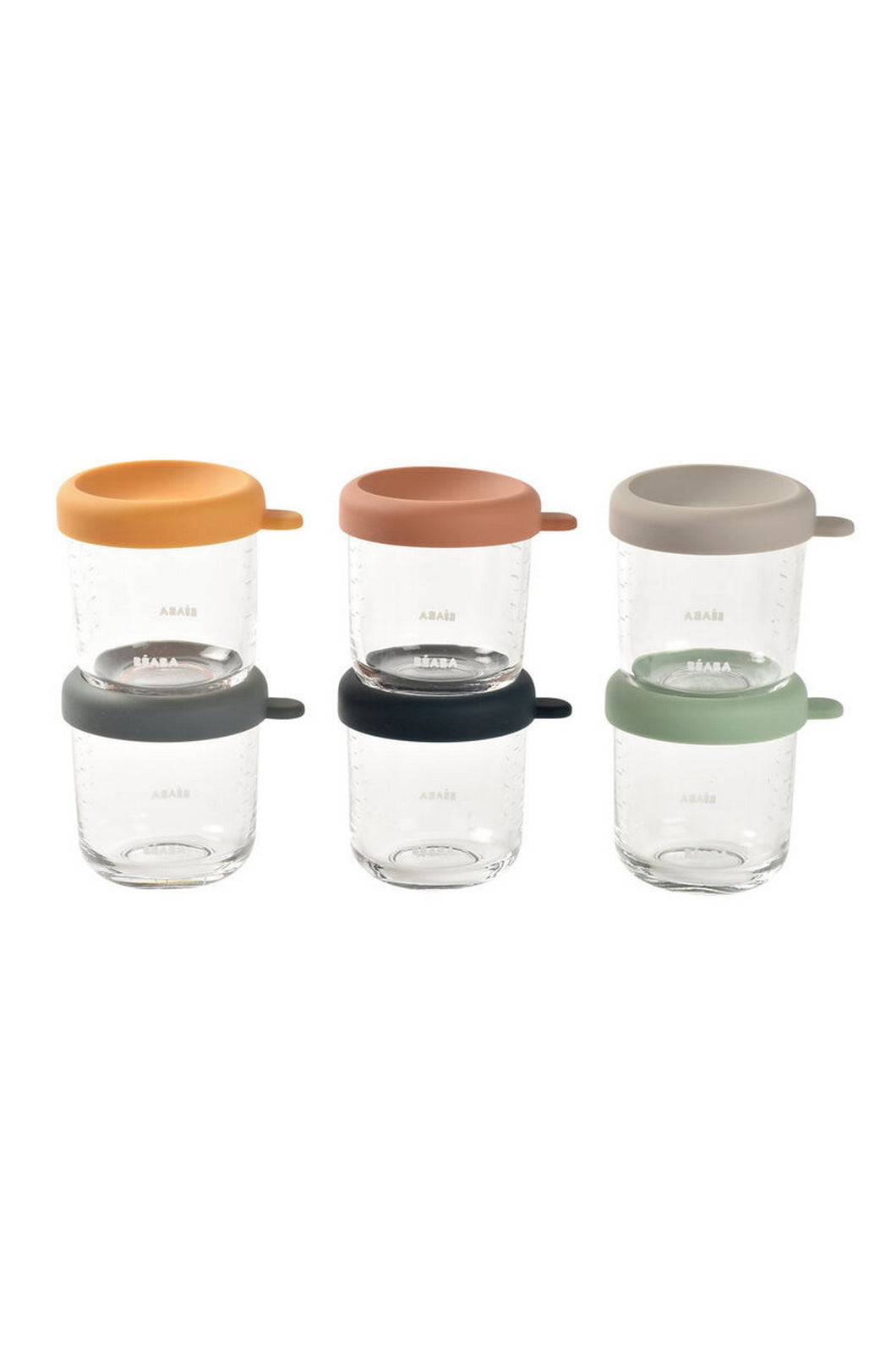 Beaba Set of 6 Glass Portion Jar 250ml