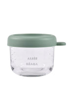 
                        
                          Load image into Gallery viewer, Beaba 150ml glass portion jar Sage Green
                        
                      