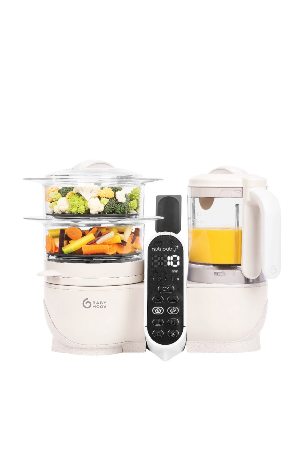 Babymoov Nutribaby 6-in-1 multi-purpose baby food processor - Mineral Beige