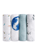 Aden + Anais Essentials Cotton Muslin Swaddles Space - 4 Pack
