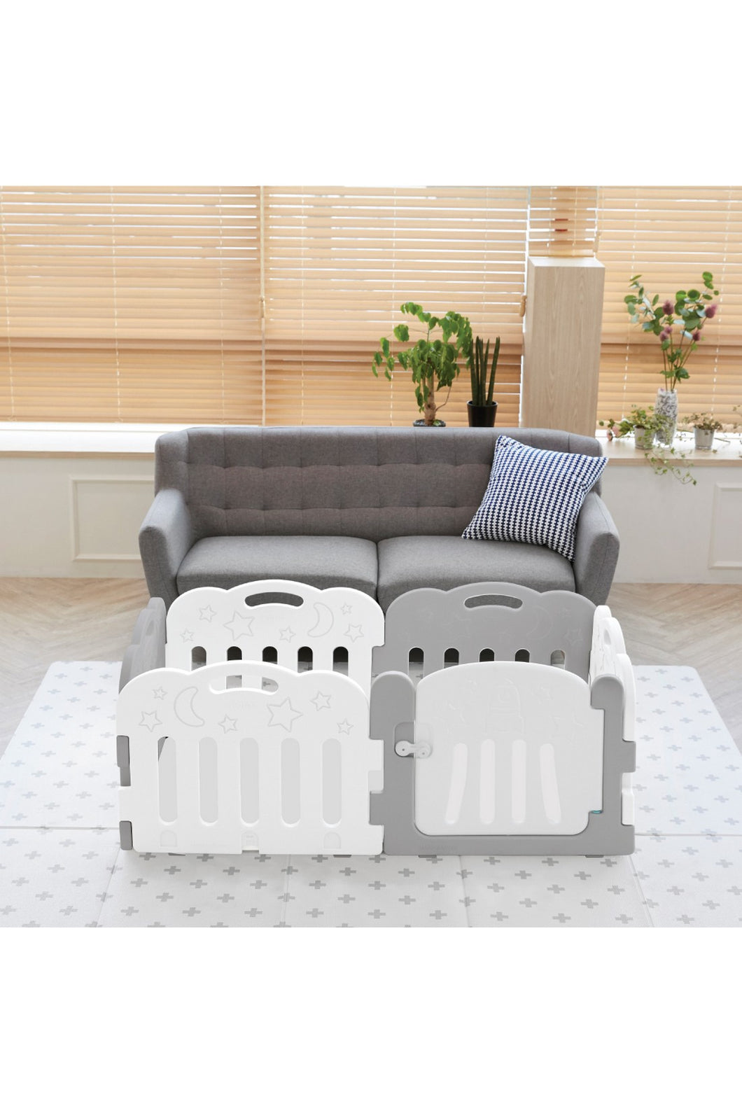 Caraz  5+1 Kibel Baby Room And Play Mat Set Secret Grey - Online Exclusive