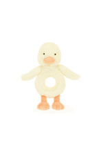 
                        
                          Load image into Gallery viewer, Jellycat Bashful Duckling Ring Rattle
                        
                      