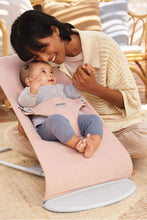 
                        
                          Load image into Gallery viewer, Babybjorn Bouncer Bliss Woven Melange (Light Pink) mum hold baby's hand
                        
                      