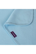 
                        
                          Load image into Gallery viewer, Clevamama Waffle Weave Cotton Baby Blanket 120X140 Blue
                        
                      
