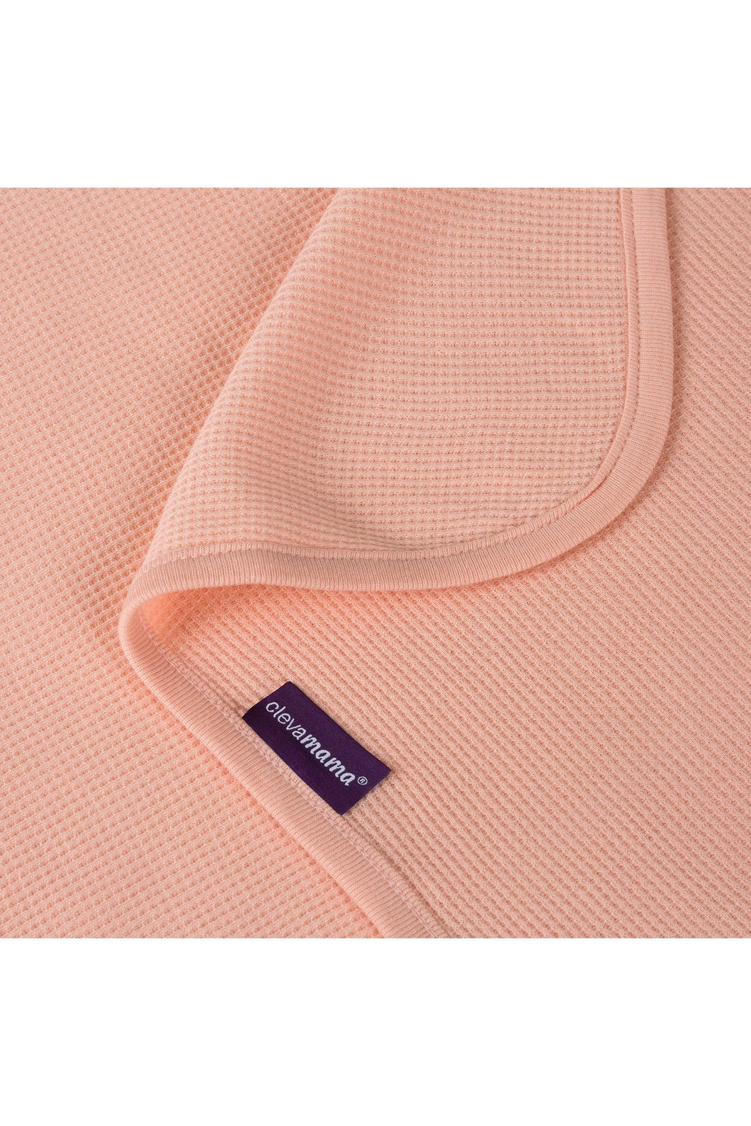 Clevamama Waffle Weave Cotton Baby Blanket 120X140 Coral