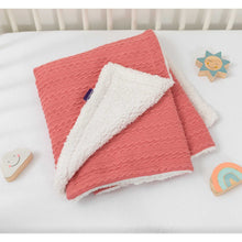 
                        
                          Load image into Gallery viewer, Clevamama Luxe Sherpa Baby Blanket Pink
                        
                      