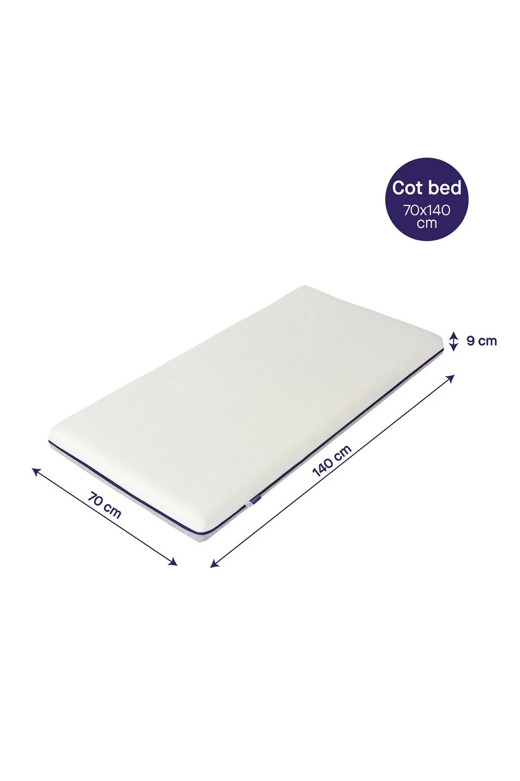 Clevamama Premium Clevafoam Mattress Cot & Cot Bed 70X140Cm