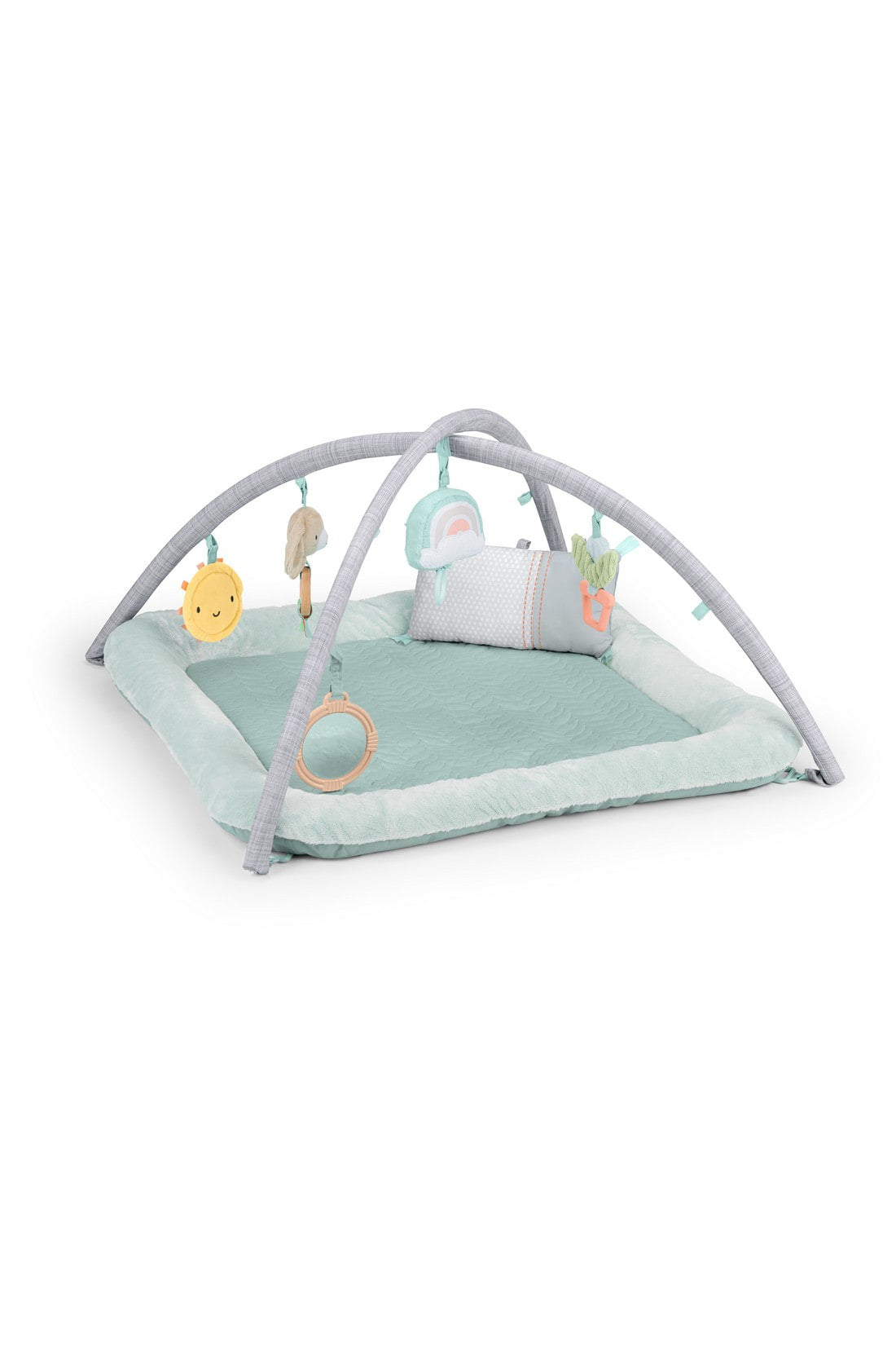 Ingenuity Calm Springs Plush Activity Pal - Jouet De Dentition Petit Soleil, Sans BPA, Textures Multiples, Kitt Le Renard