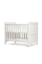 
                        
                          Load image into Gallery viewer, Mamas &amp; Papas Atlas Small Cot color in white - half lift up
                        
                      