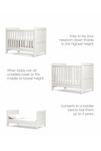 
                        
                          Load image into Gallery viewer, Mamas &amp; Papas Atlas Small Cot  color in white 3 modes transformation
                        
                      