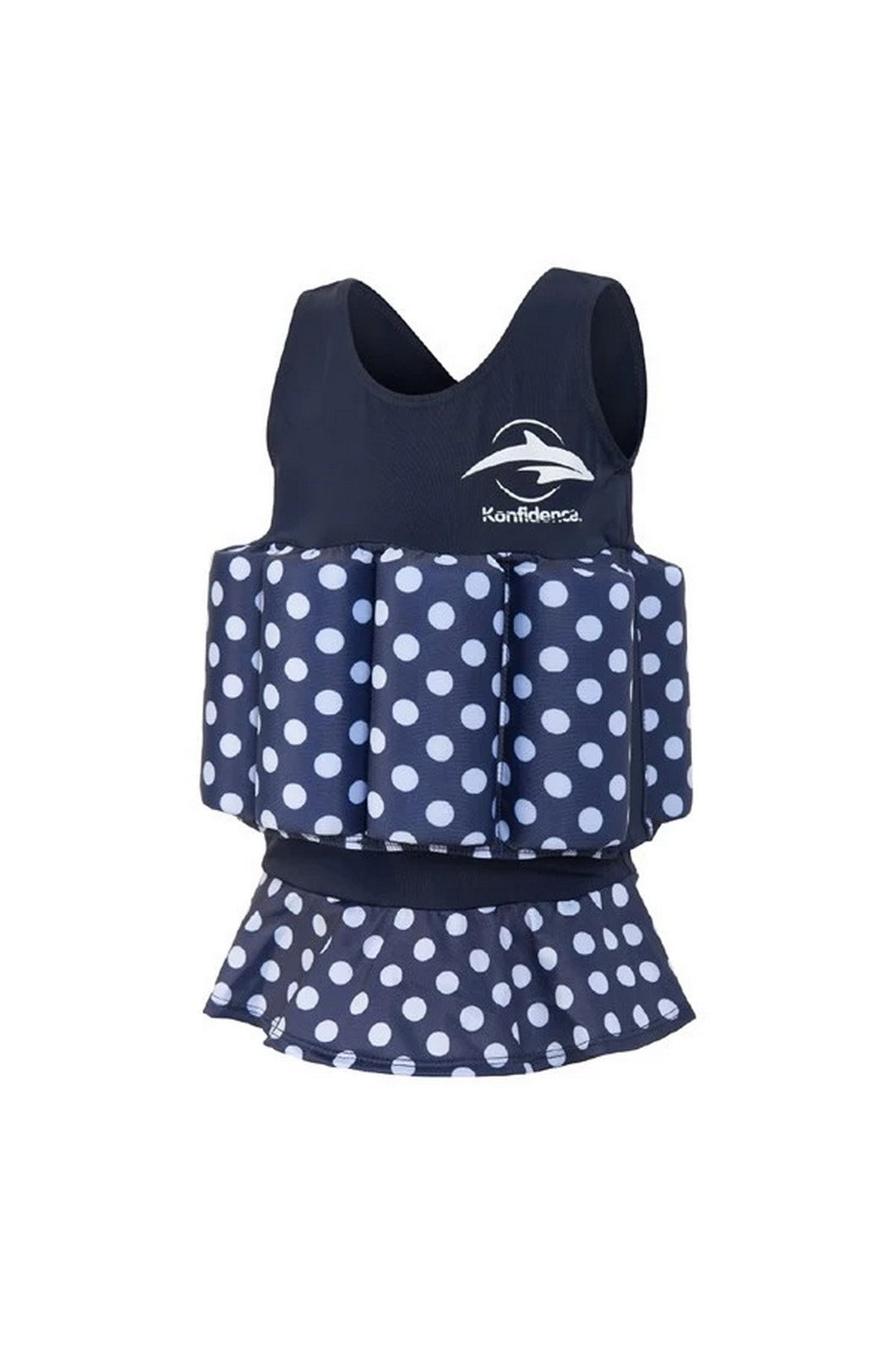 Konfidence Floatsuit 幼兒游泳學習助浮泳衣 深藍圓點