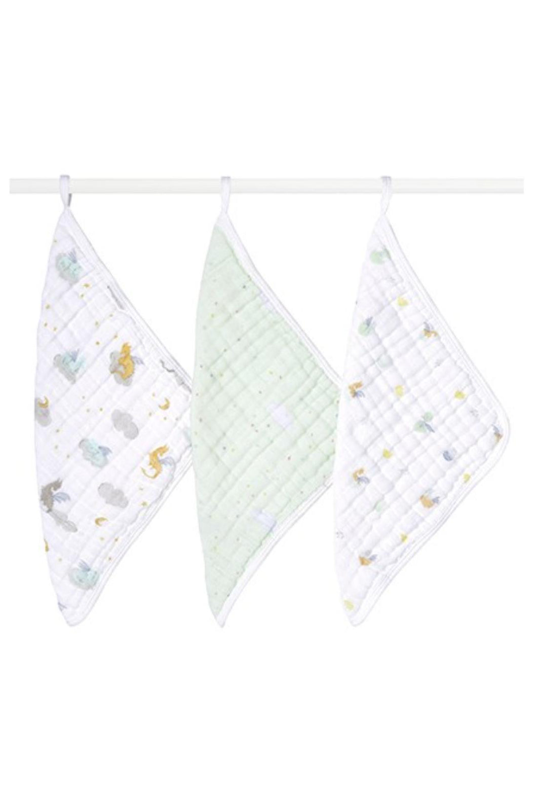 Aden + Anais Classic Cotton Washcloths 3 Pack - Year Of the Dragon