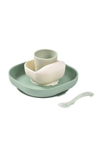 
                        
                          Load image into Gallery viewer, Beaba 4-Piece Silicone Dinner Set - Sage Green / Misty Green
                        
                      