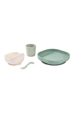 
                        
                          Load image into Gallery viewer, Beaba 4-Piece Silicone Dinner Set - Sage Green / Misty Green
                        
                      